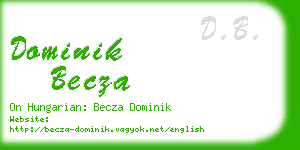 dominik becza business card